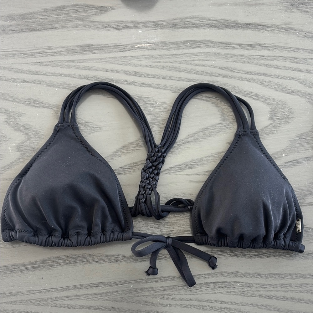 PINK Victoria's Secret Black Bikini Tie-Top in Back (S)